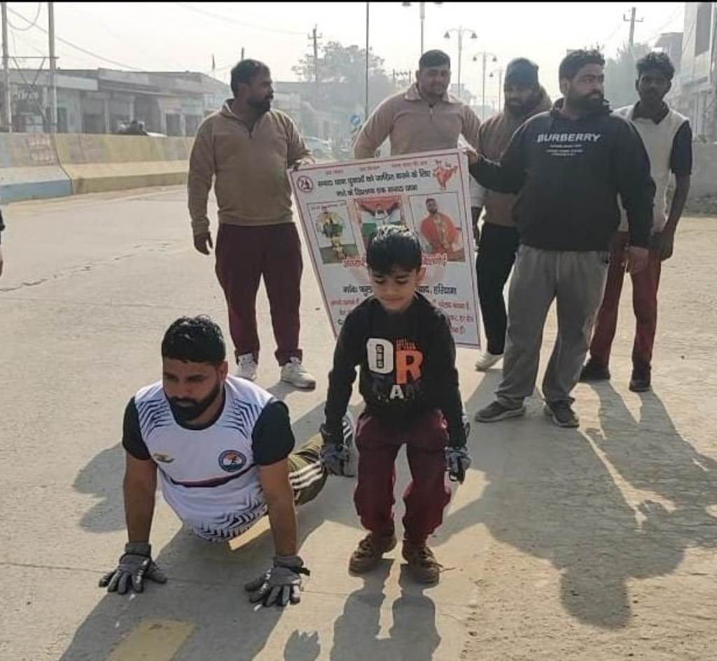 The international player inspired youth to stay away from drugs by performing pushups throughout the city as part of a unique journey